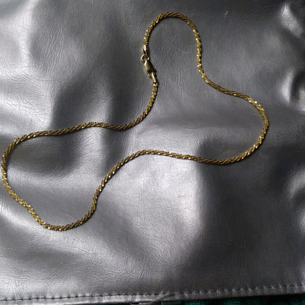 Gold sparkle chain.